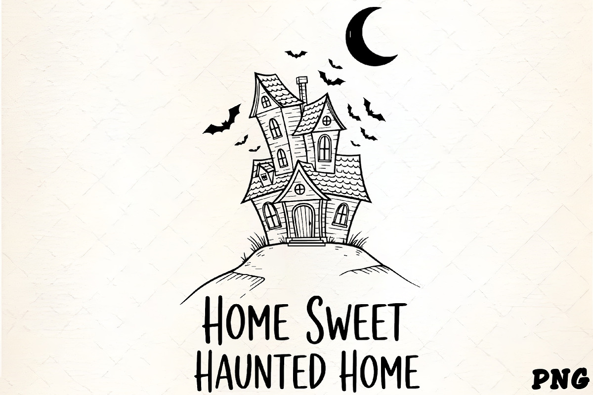 Home Sweet Haunted Home Illustration, an Illustration by CrexoraLab (Photo 1 of 4)