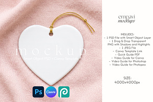 Heart Ornament Mockup