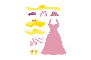 Sundress, sun hat, sandals, an Illustration by sceptical cactus