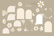 Boho Daisies watercolor Clipart, an Illustration by Sunflower Day Love (Thumbnail 5 of 5)