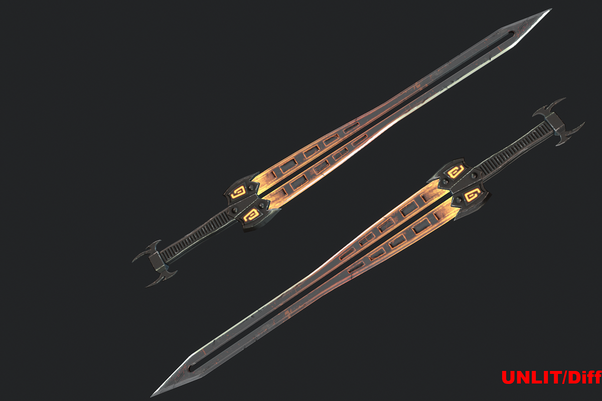 5 Fantasy Stylish Sword -PBR-, an Object 3D Model by TFE Game Art (Photo 5 of 15)