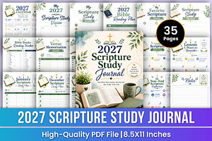2027 Scripture Study Journal | Bible, a Stationery Template by Mustafiz