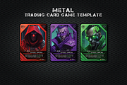 Metal Trading Card Game Template, a Decorative Illustration by Heavtryq Design (Thumbnail 4 of 5)