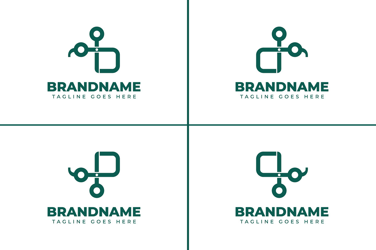 Letter B D P Q Scissor Logo, a Branding & Logo Template by Pray Art Design Studio