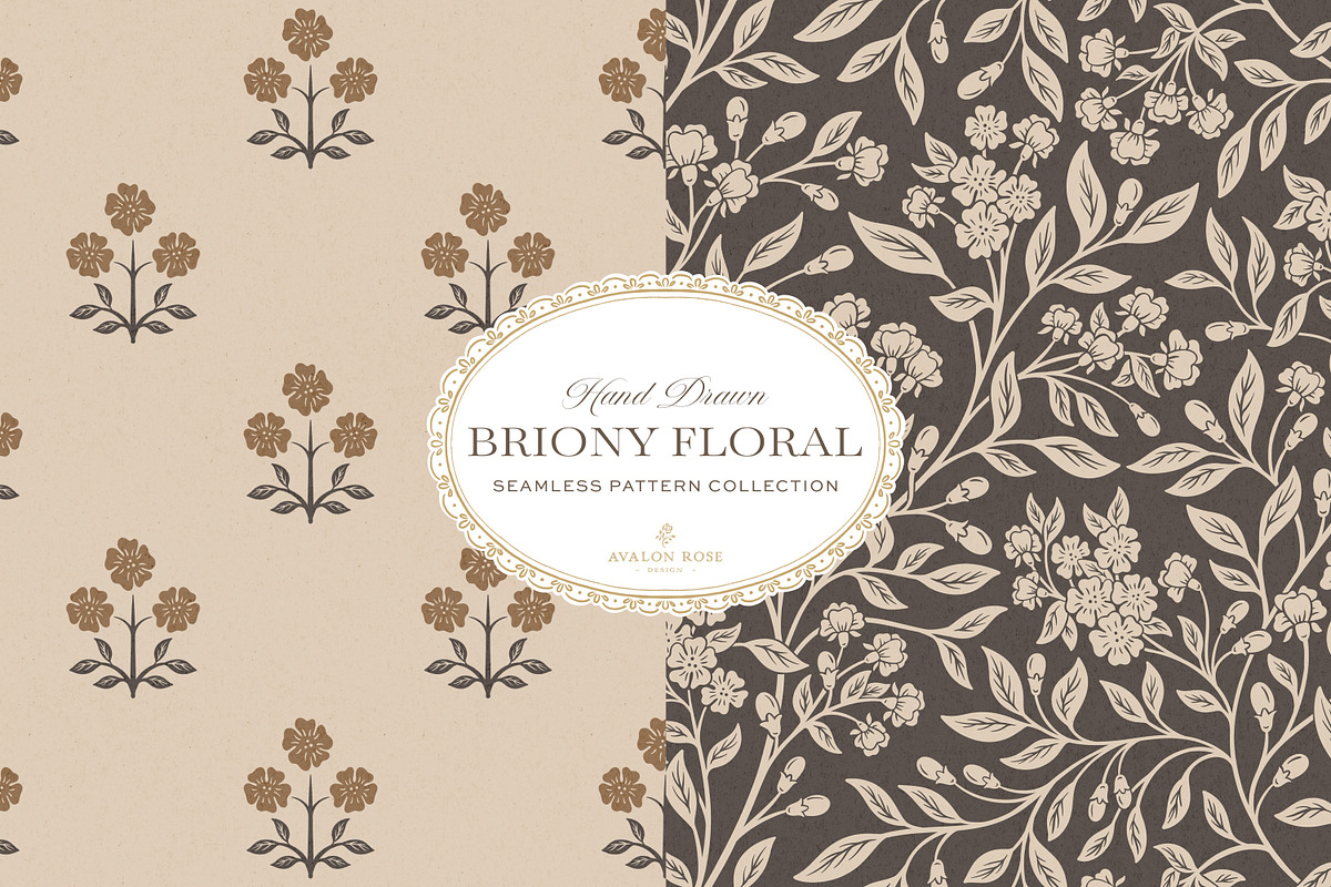 Farmhouse Brown Floral Patterns, a Pattern Graphic by Eclectic Anthology (Photo 3 of 12)