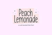 Peach Lemonade | Cute Print Font, a Sans Serif Font by KA Designs (Thumbnail 1 of 14)