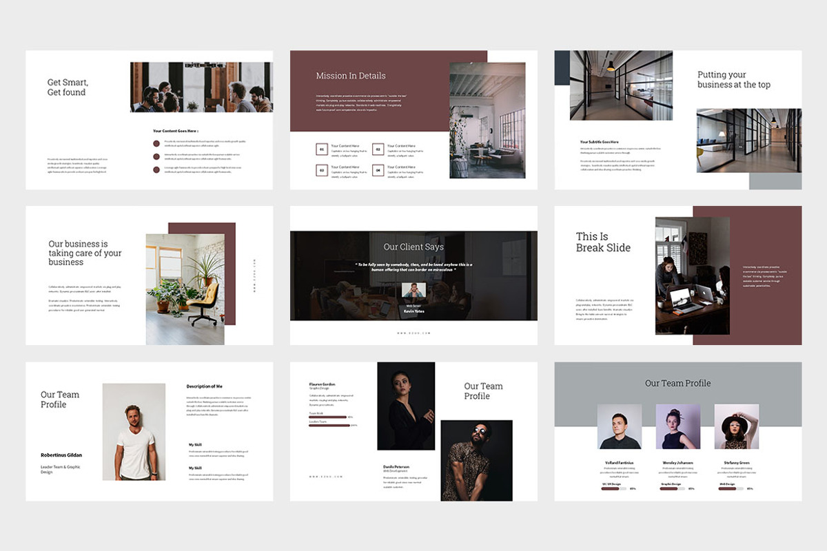 Ezuo : Co-Working Google Slides, a Presentation Template by Punkl Camp (Photo 3 of 9)