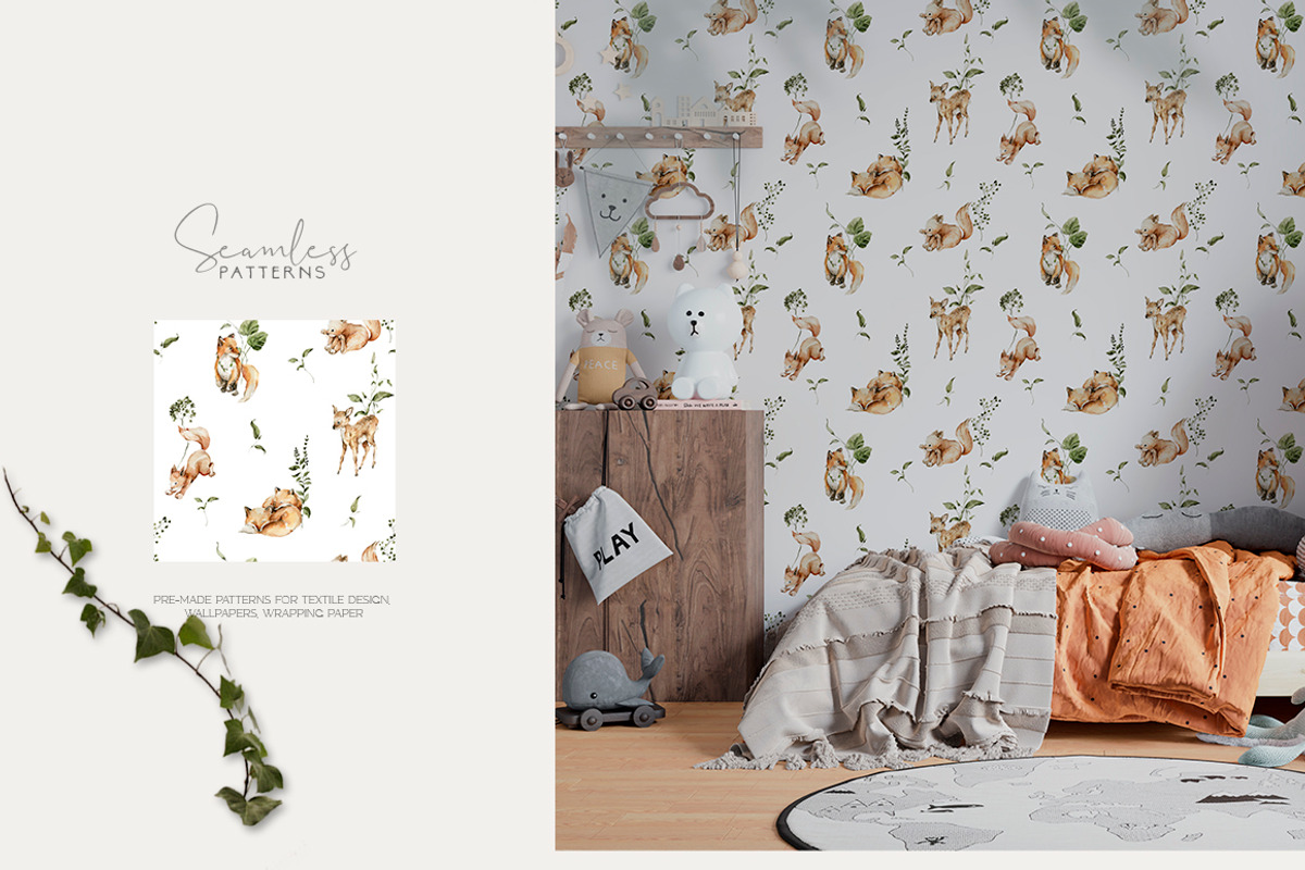 Little woodland Cute baby animals, an Animal Illustration by 60secondsArt (Photo 13 of 13)