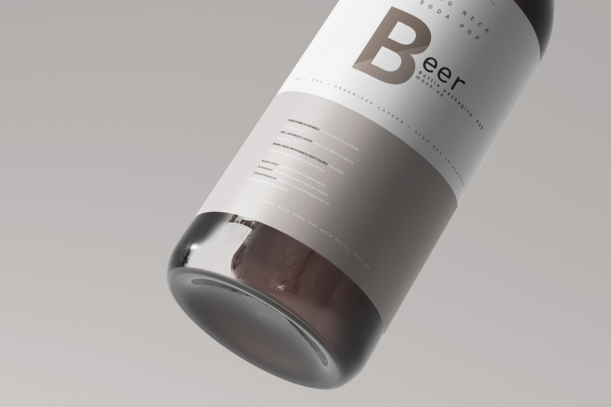 Beer Bottle Mockup, a Packaging Mockup by pmvch (Photo 8 of 10)