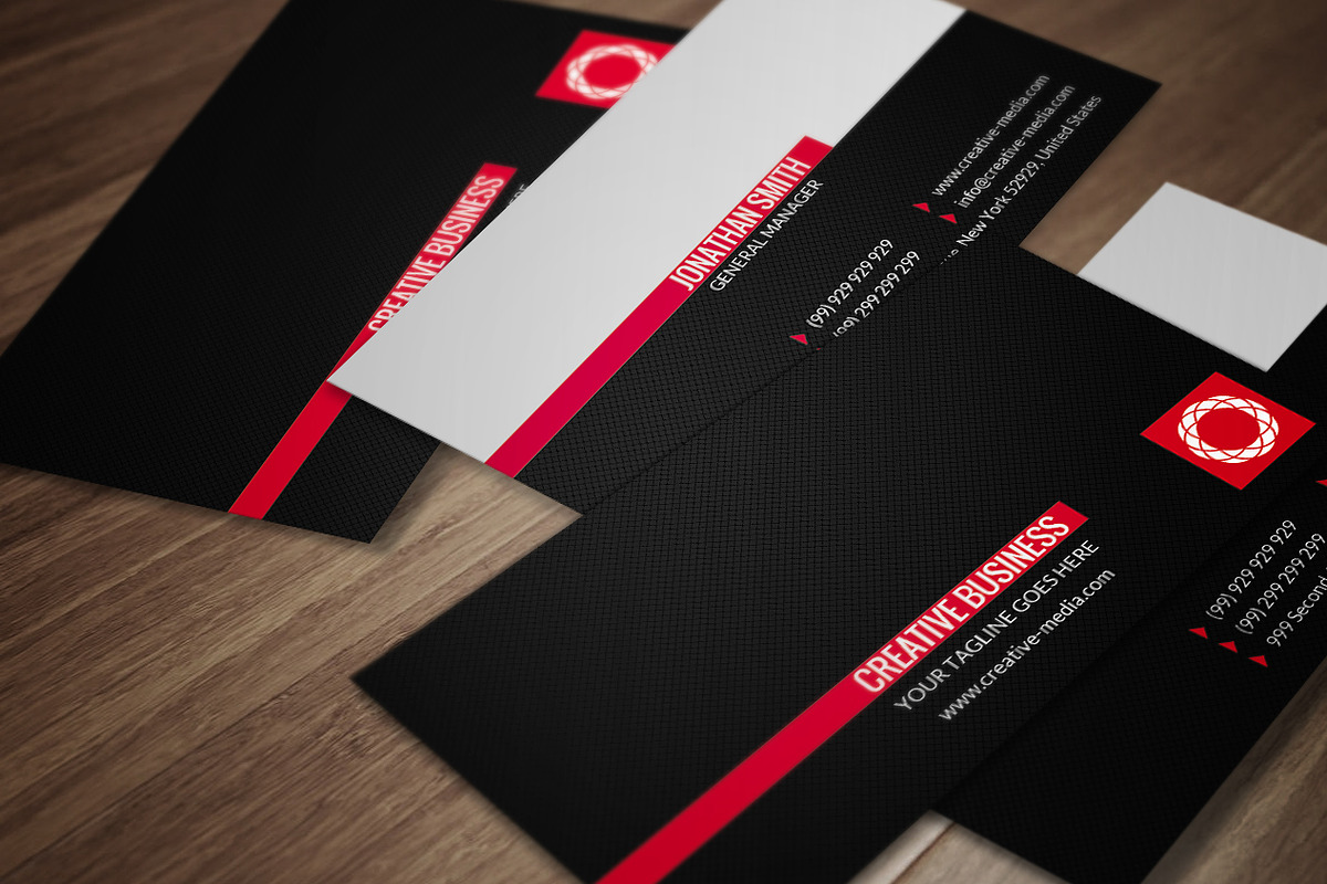 Red & Black Business Card CM025, a Business Card Template by annozio (Photo 1 of 4)