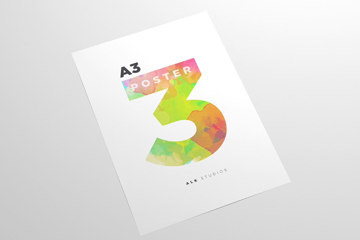A3 Poster Mock-Up, a Print Template by AlkStudio (Photo 9 of 15)