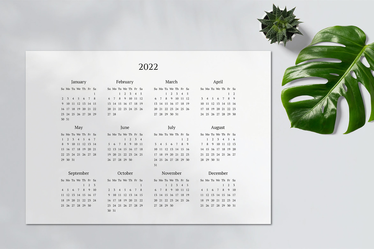 2022 & 2023 Calendar Templates, a Stationery Template by Anatartan Design (Photo 2 of 8)