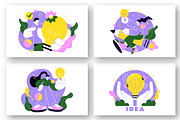 6 Idea Business Vector Illustration, a Person Illustration by denayunebgt (Thumbnail 2 of 3)