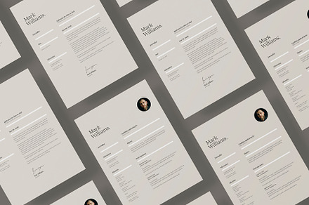 Minimal resume and cover letter
