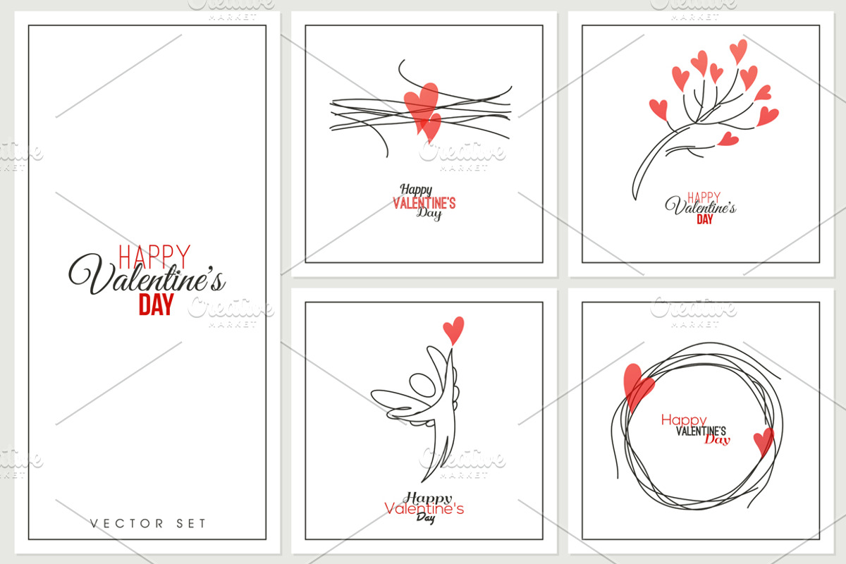 Romantic line symbols of love, a Decorative Illustration by elena_andreeva