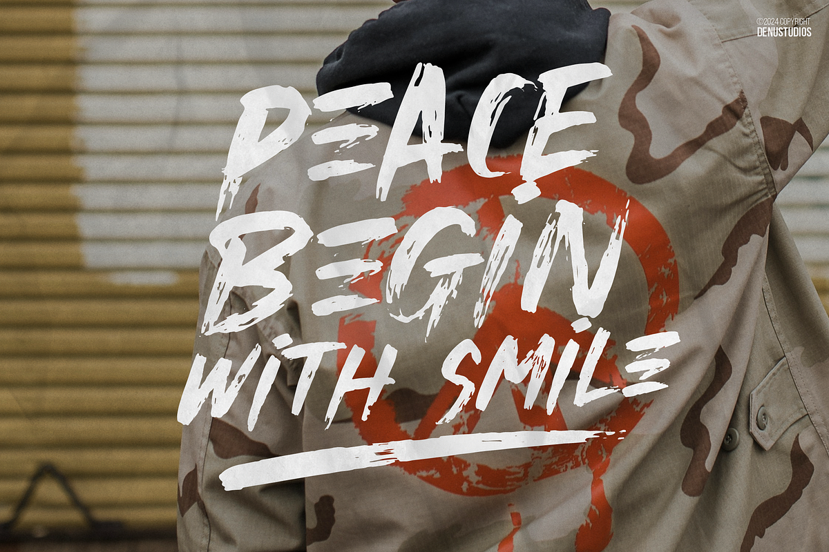Higher Peace | Rough Brush Duo Font, a Font by Denustudios (Photo 5 of 13)