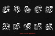 10 Bundle Dark Art Skull Romance, an Illustration by Morspective (Thumbnail 6 of 7)