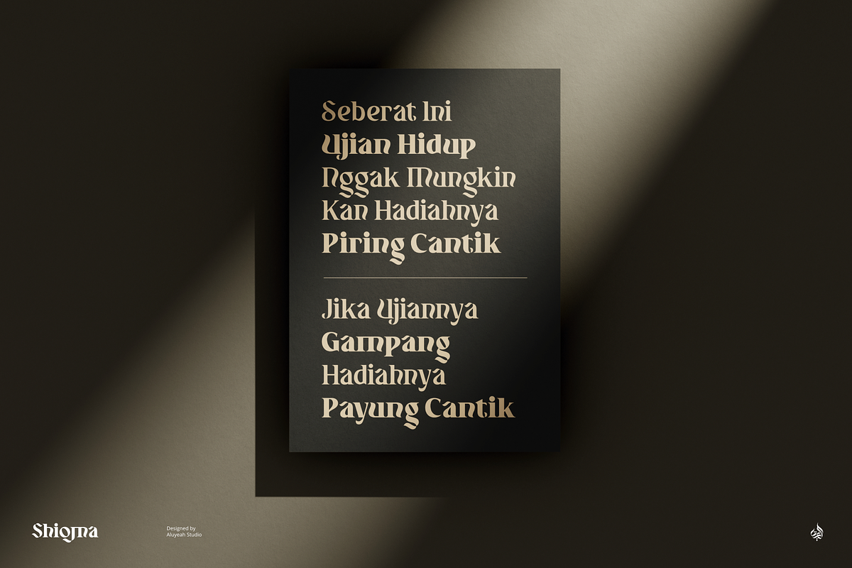 Shioma, a Serif Font by Aluyeah Studio (Photo 11 of 15)