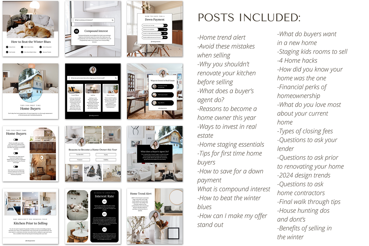 January Real Estate Instagram Posts, a Social Media Template by Marketing Templates Co. (Photo 6 of 9)