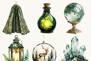 Watercolor Elven Reign Clipart, a Person Illustration by BusyDaydesign (Thumbnail 3 of 9)