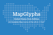 MapGlyphs Dots - United States, a Symbol Font by Vector Maps (Thumbnail 1 of 2)