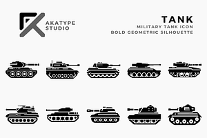 Tank Icon Vector, a Solid Icon by Akatype Studio
