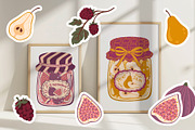 Vintage Jam Jars patterns & clipart, a Food Illustration by Carpet Tapete Pretzel (Thumbnail 3 of 13)