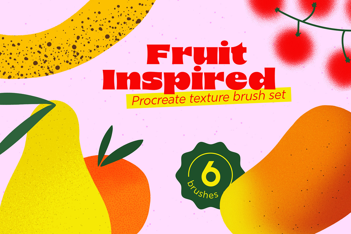 Fruity Texture Procreate Brush Set, a Brush Add-On by Tayla de Beer (Photo 1 of 8)