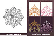 300 Vector Mandala Ornaments, a Decorative Illustration by pixaroma (Thumbnail 3 of 49)