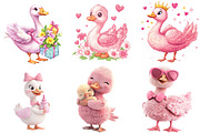 Pink Silly Goose Baby Shower Clipart, an Illustration by Designking (Thumbnail 4 of 5)