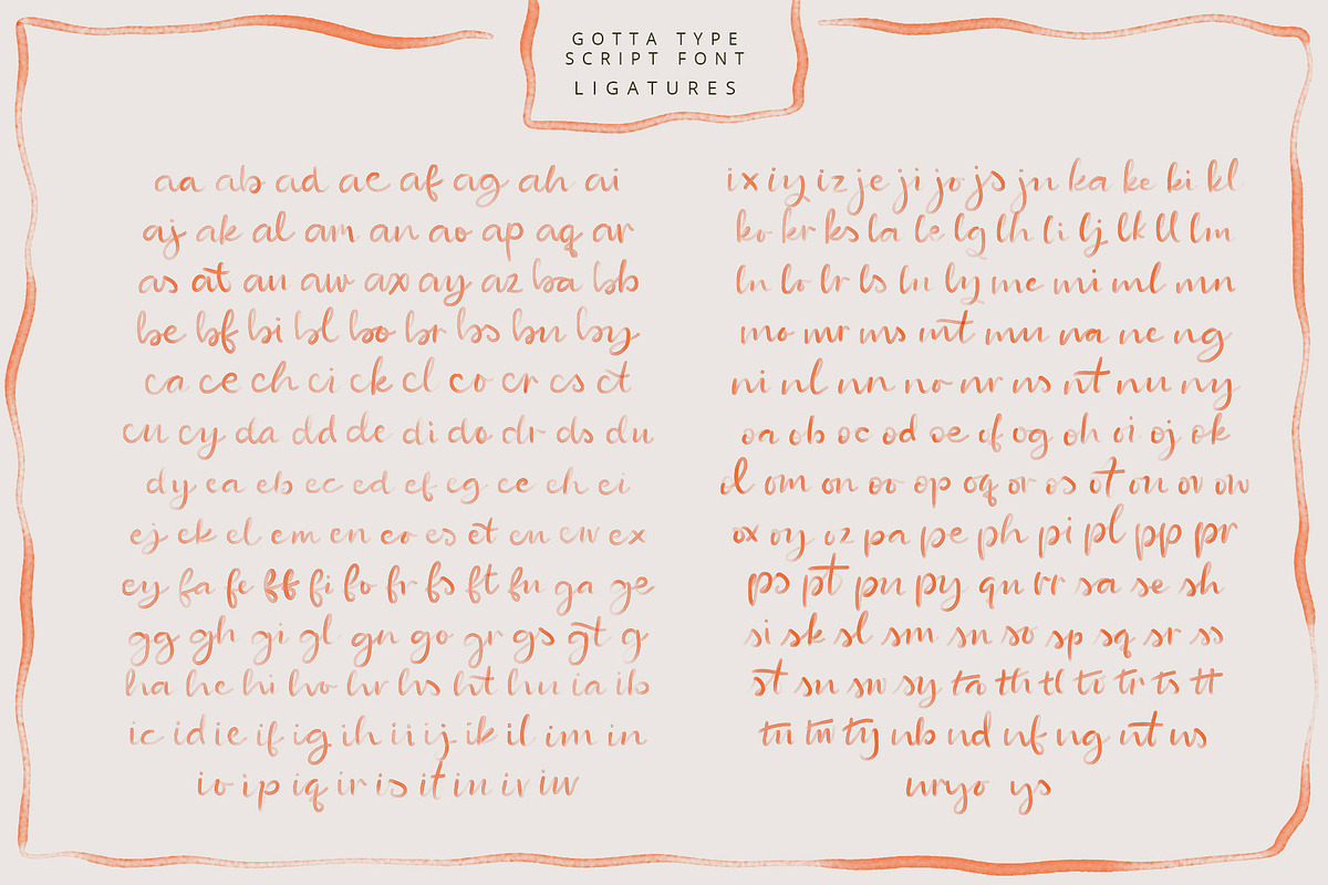 Gotta Type SVG Color Font, a Script Font by Creativeqube Design (Photo 9 of 9)
