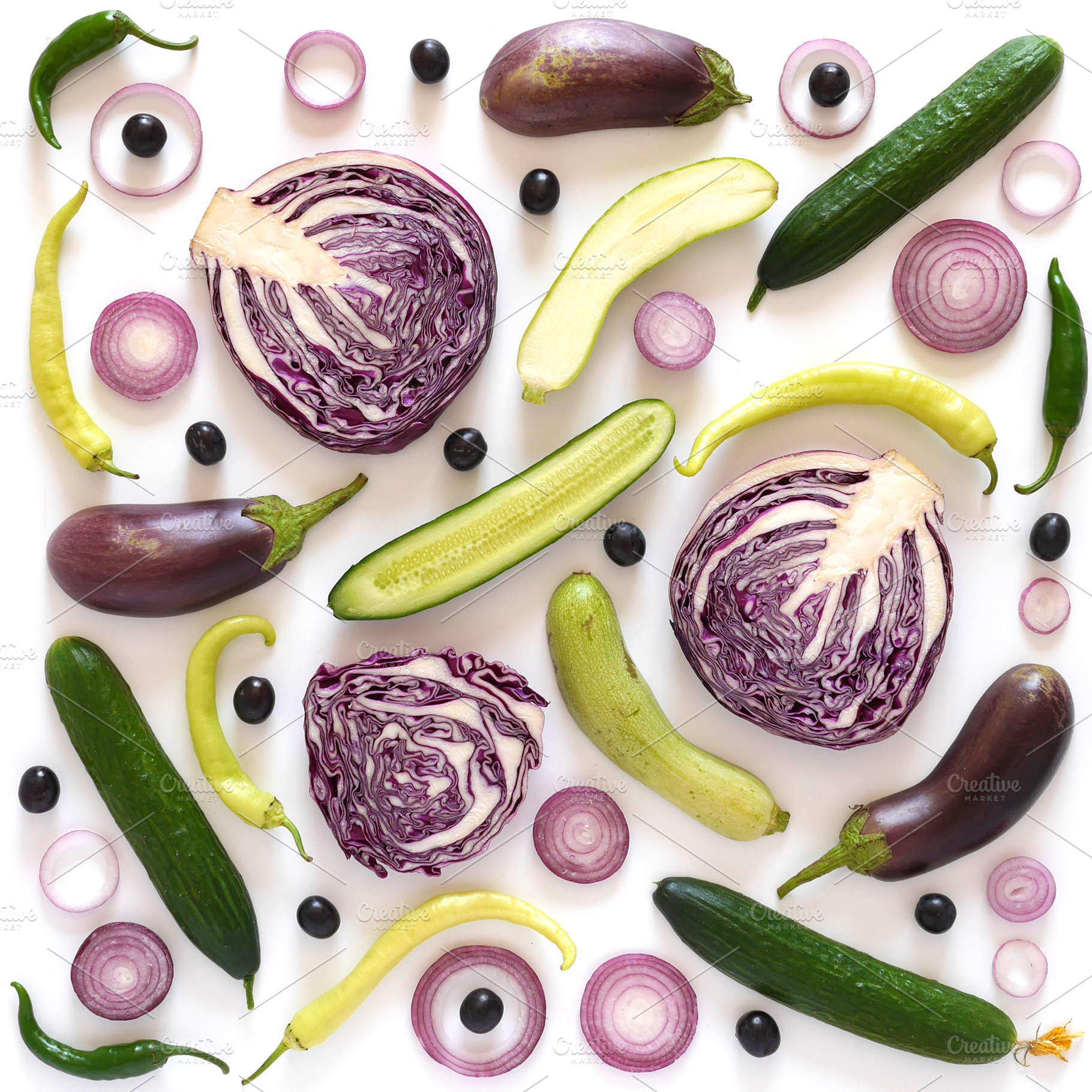 Composition of vegetables, a Food & Drink Photo by Photo patterns