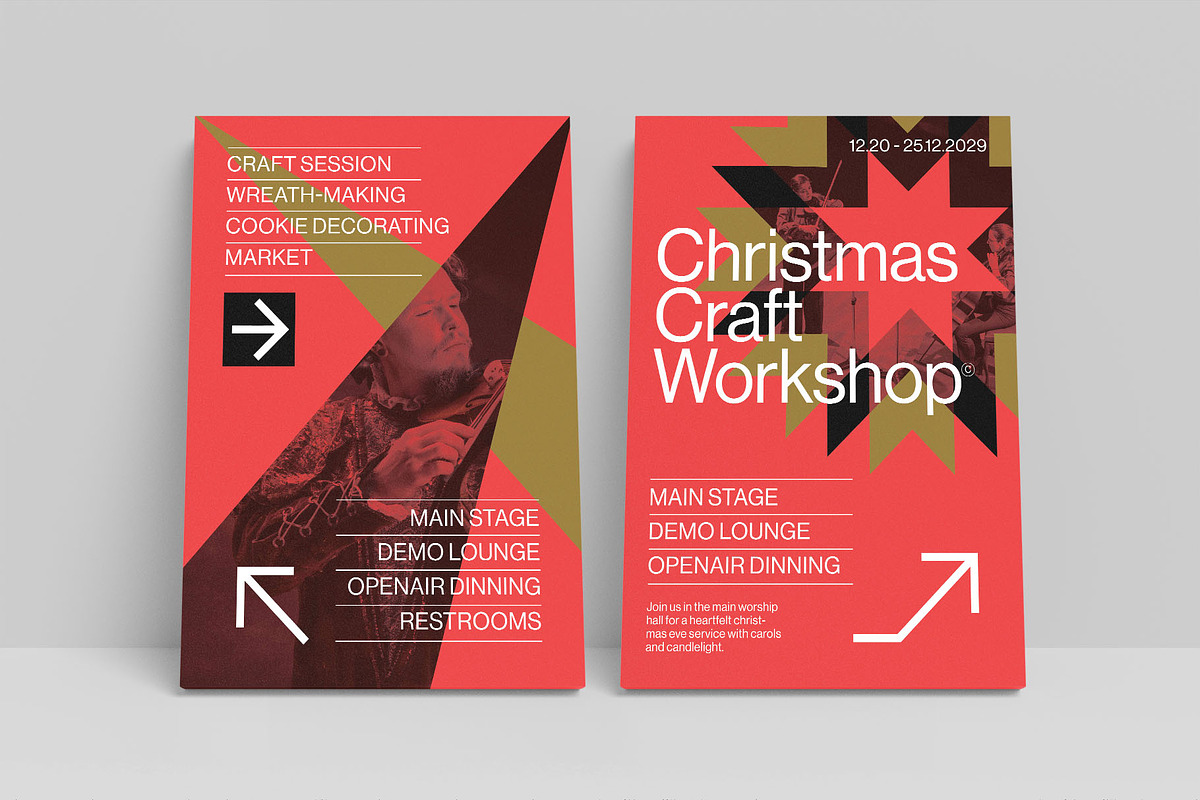 Modern Christmas Poster Template, a Poster Template by BrandPacks (Photo 2 of 5)