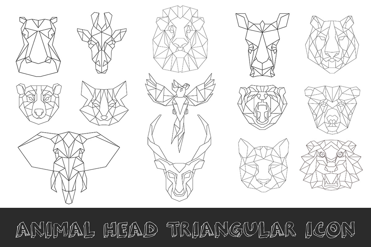 Animal low poly head icon, an Animal Illustration by RAINBOWIRMA (Photo 1 of 4)