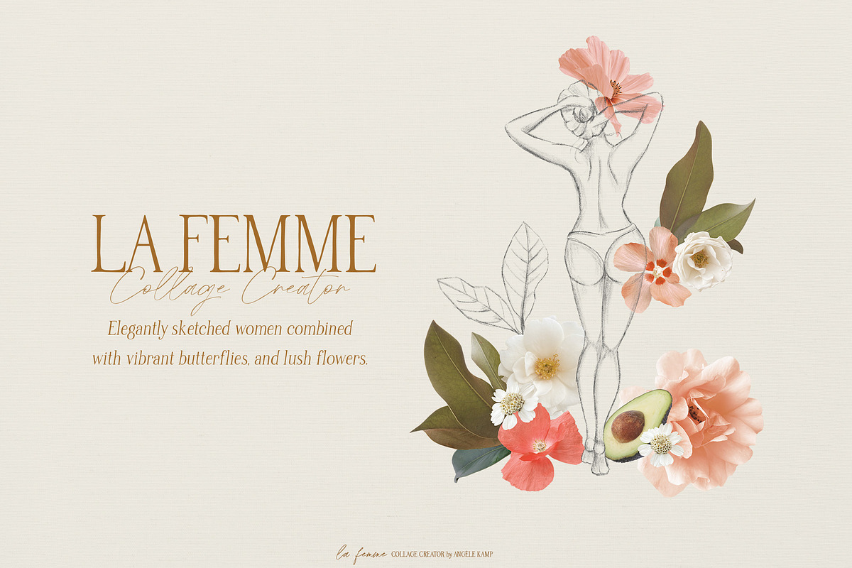La Femme collage creator women fruit, an Object Graphic by Angele Kamp (Photo 9 of 11)