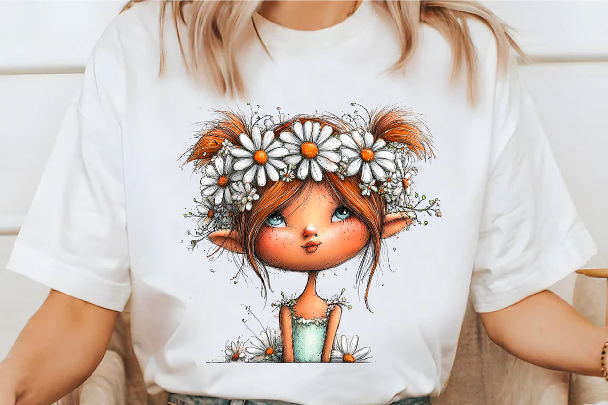 Whimsical Spring Fairy Clipart, an Illustration by designcity5 (Photo 4 of 5)
