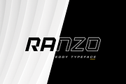 Ranzo Geometric Bold Sport Font, a Sans Serif Font by Ebad Designs (Thumbnail 1 of 8)