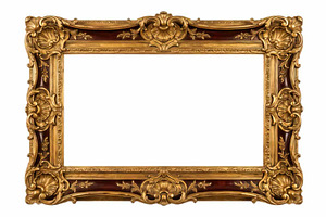 antique gold picture frame, an Object Illustration by VetalStock