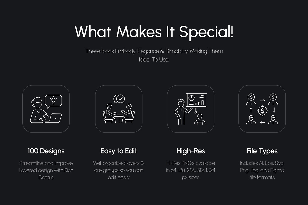 Sales Strategy Icons Set, an Outline Icon by Prosymbols (Photo 2 of 8)