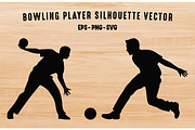 Bowling Player Silhouettes Clipart, a Sport Illustration by Gfx Expert Team (Thumbnail 1 of 3)