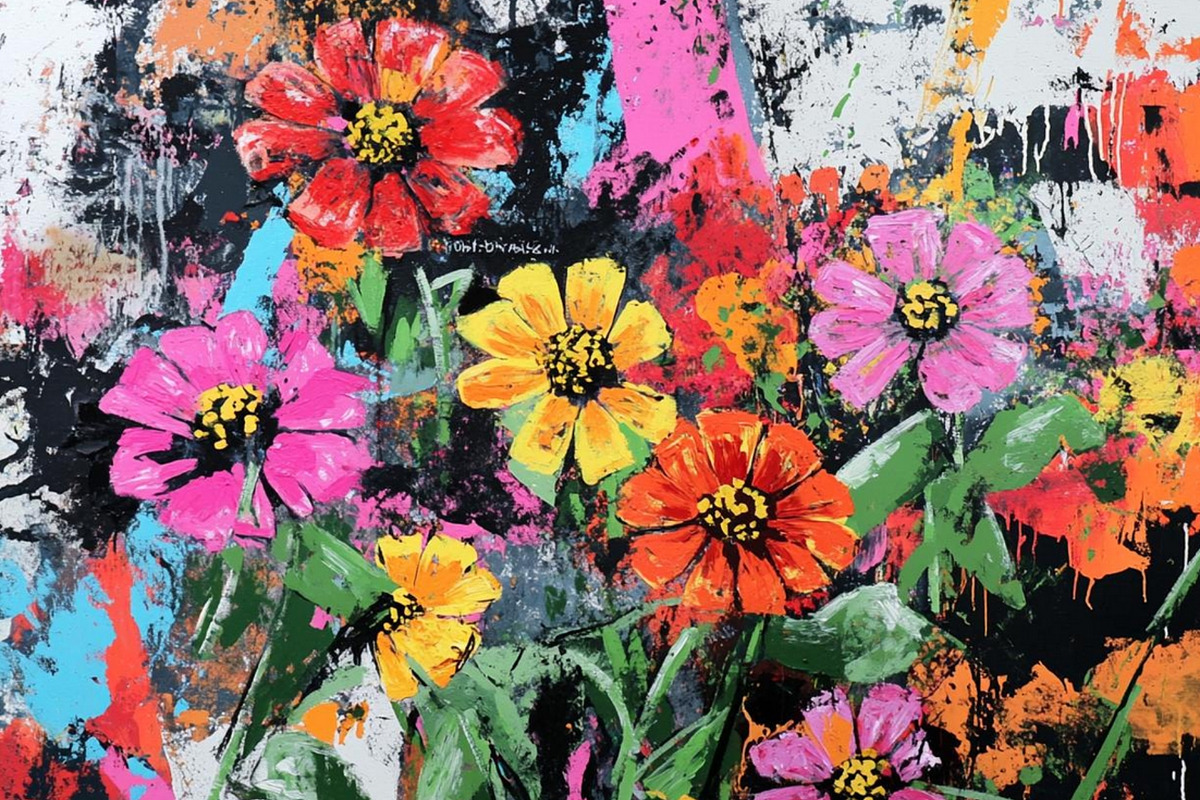 Floral Black Culture Wall Art Set, a Decorative Illustration by PrintablesByFranklyn (Photo 8 of 9)