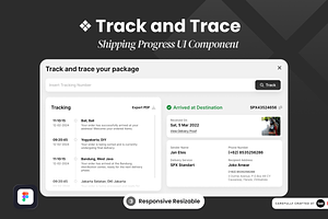 Track & Trace - Shipping Progress UI, an UI Kit Template by SLAB! Design