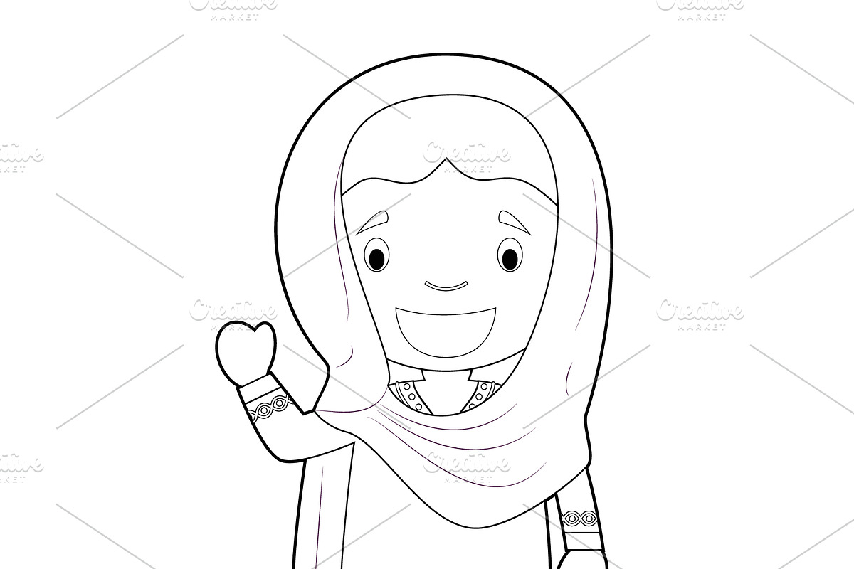 125x Kids of the World for Coloring, an Education Illustration by asantosg (Photo 17 of 23)