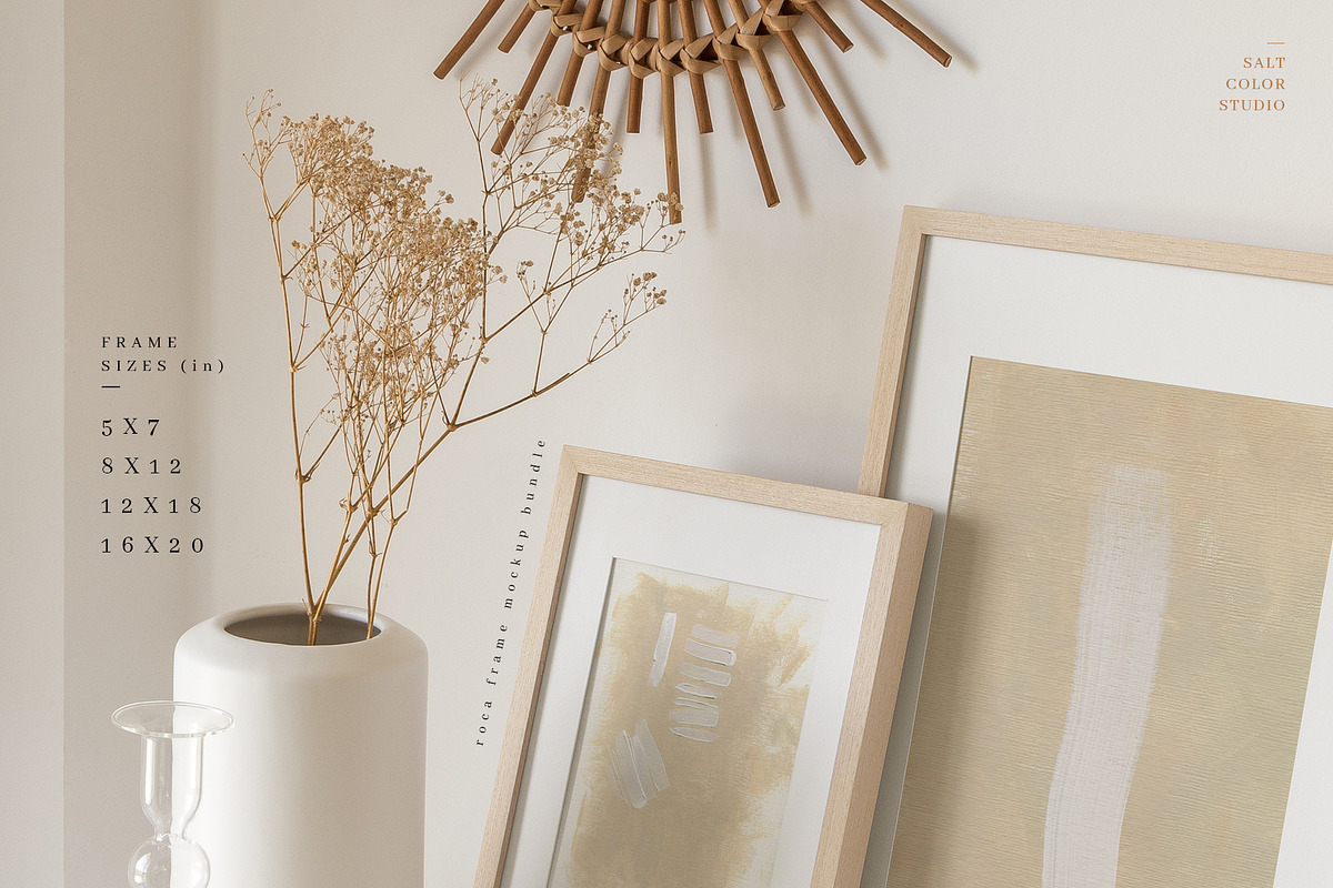 Roca Frame Mockup Bundle - JPG + PSD, a Household Mockup by Salt Color Studio (Photo 5 of 14)