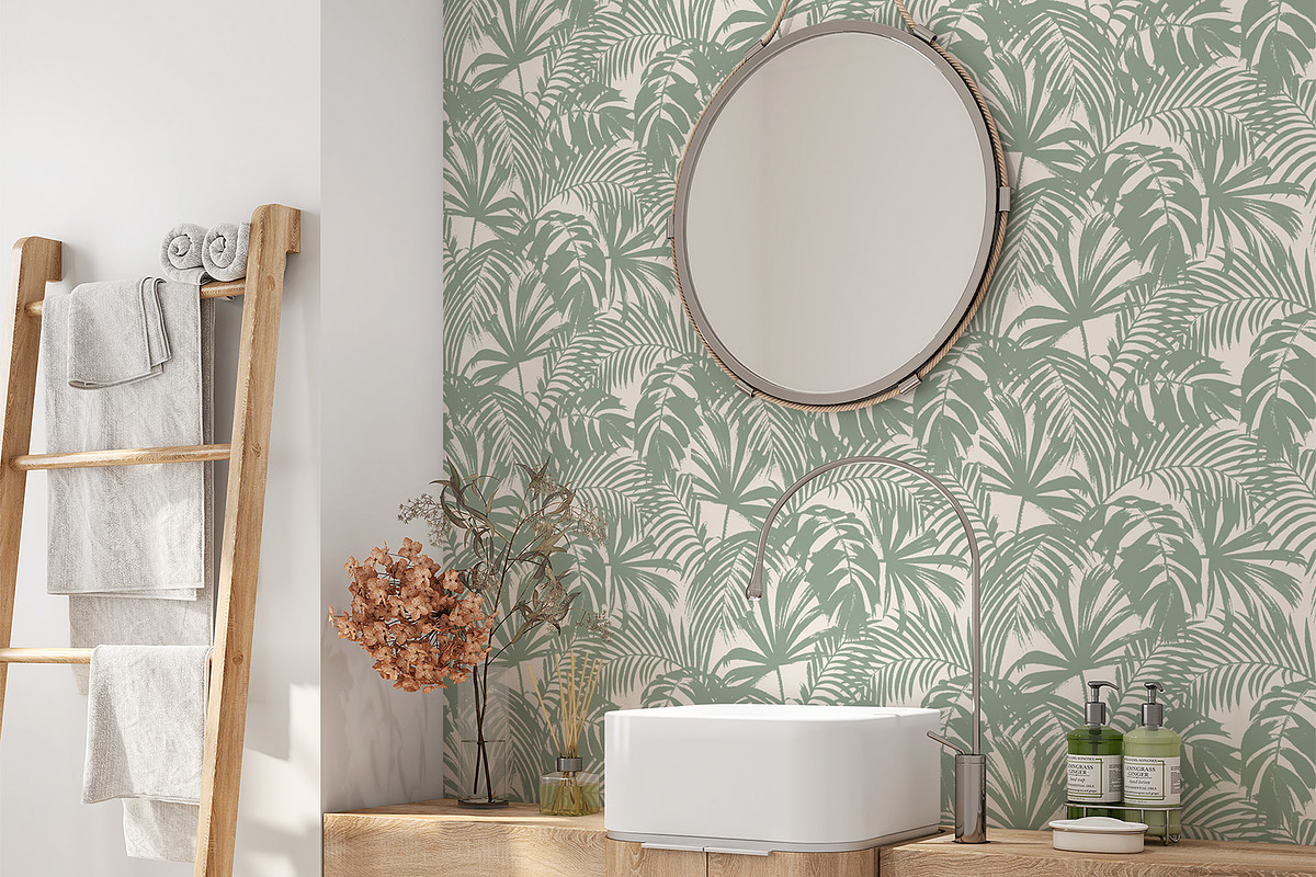 Bright Palm Leaves, a Wallpaper Graphic by MalyskaStudio (Photo 2 of 5)