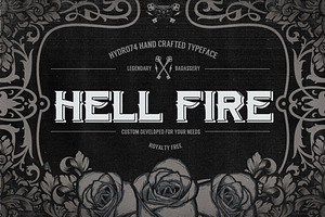 Hell Fire, a Font by Hydro74