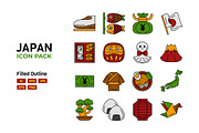 Japan Icon Pack Filled Outline Style, a Solid Icon by MEDZ (Thumbnail 2 of 3)