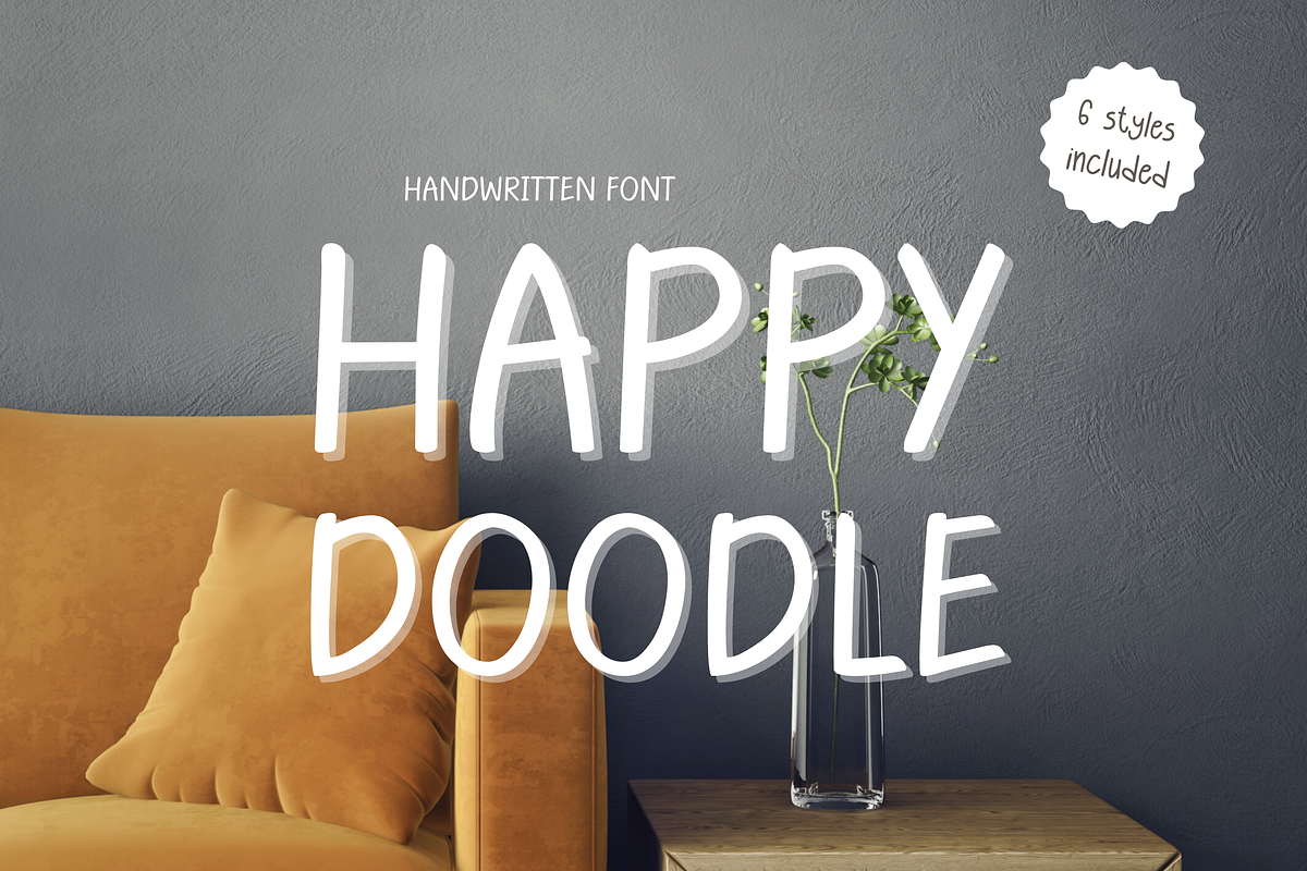 Handwritten Font – Happy Doodle, a Handwritten Font by ZoloDesignHub (Photo 1 of 8)