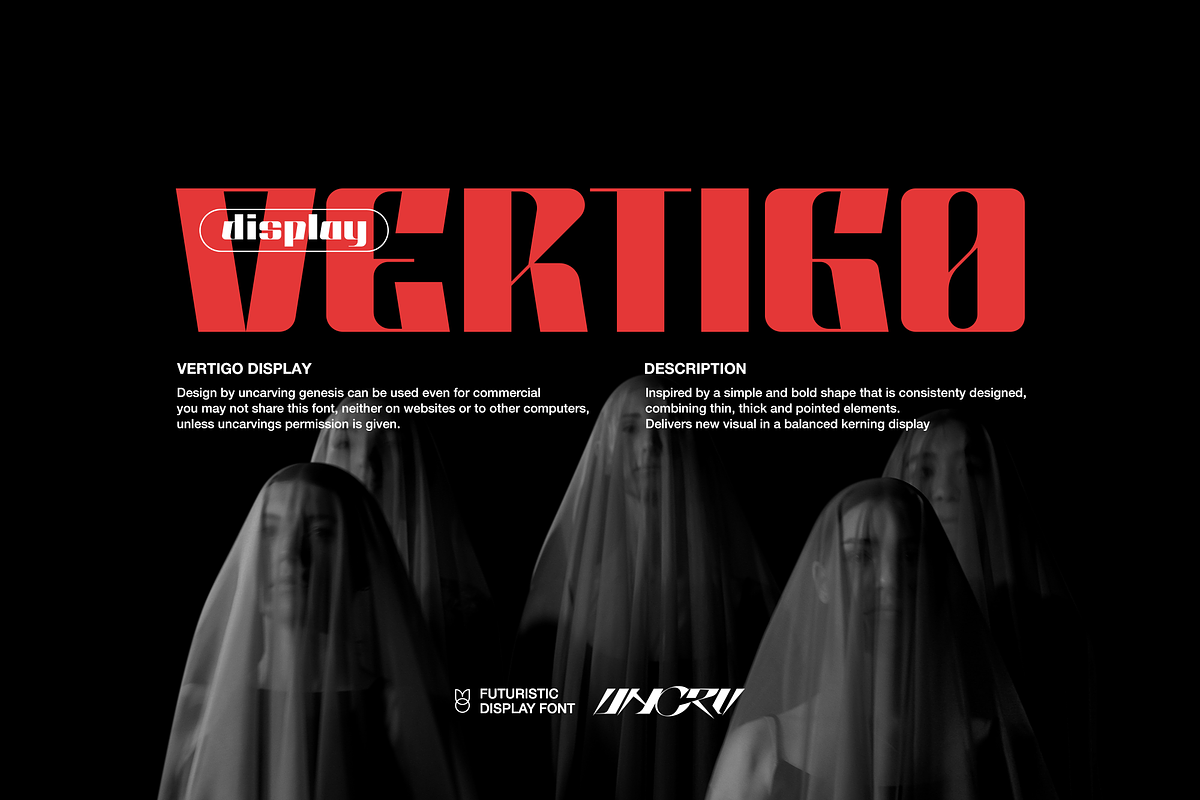 Vertigo - Display Font, a Font by Uncarving (Photo 1 of 10)