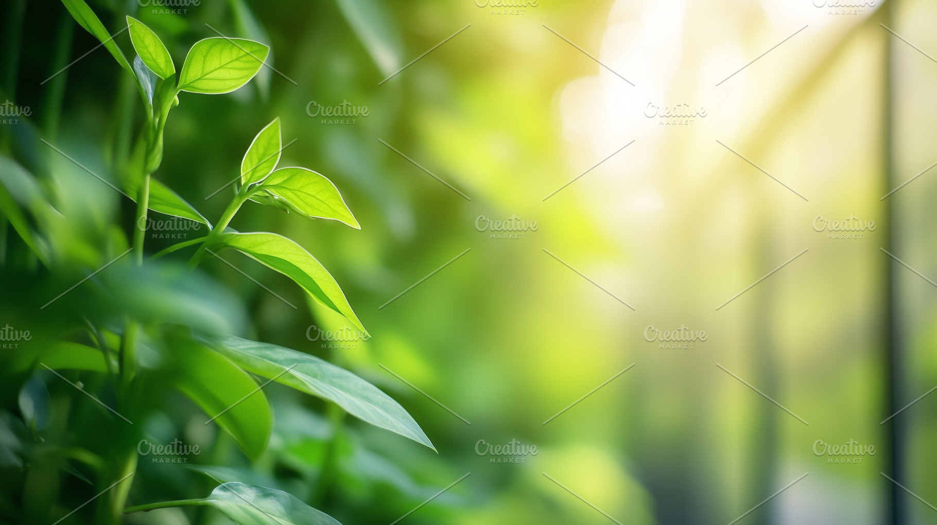 Fresh green leaves in warm sunlight., a Nature Photo by MistyDay